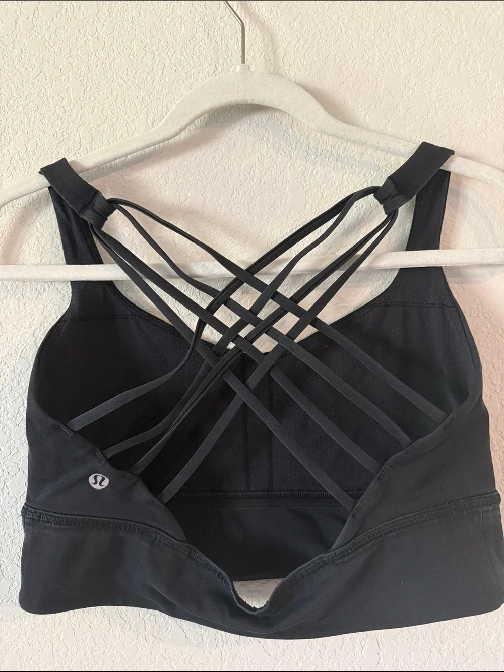 Lululemon Black Strappy Sports Bra Cropped Tank